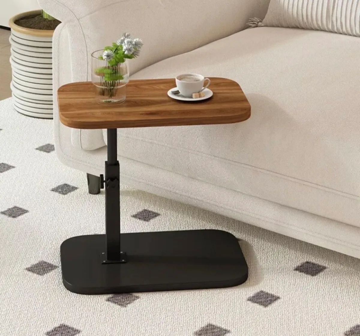 C Shaped Bedside Sofa Side End Coffee Table NEW - Image 4