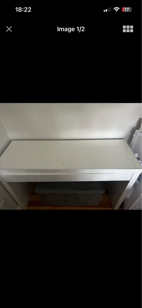 Makeup Table with Glass Top - Image 1