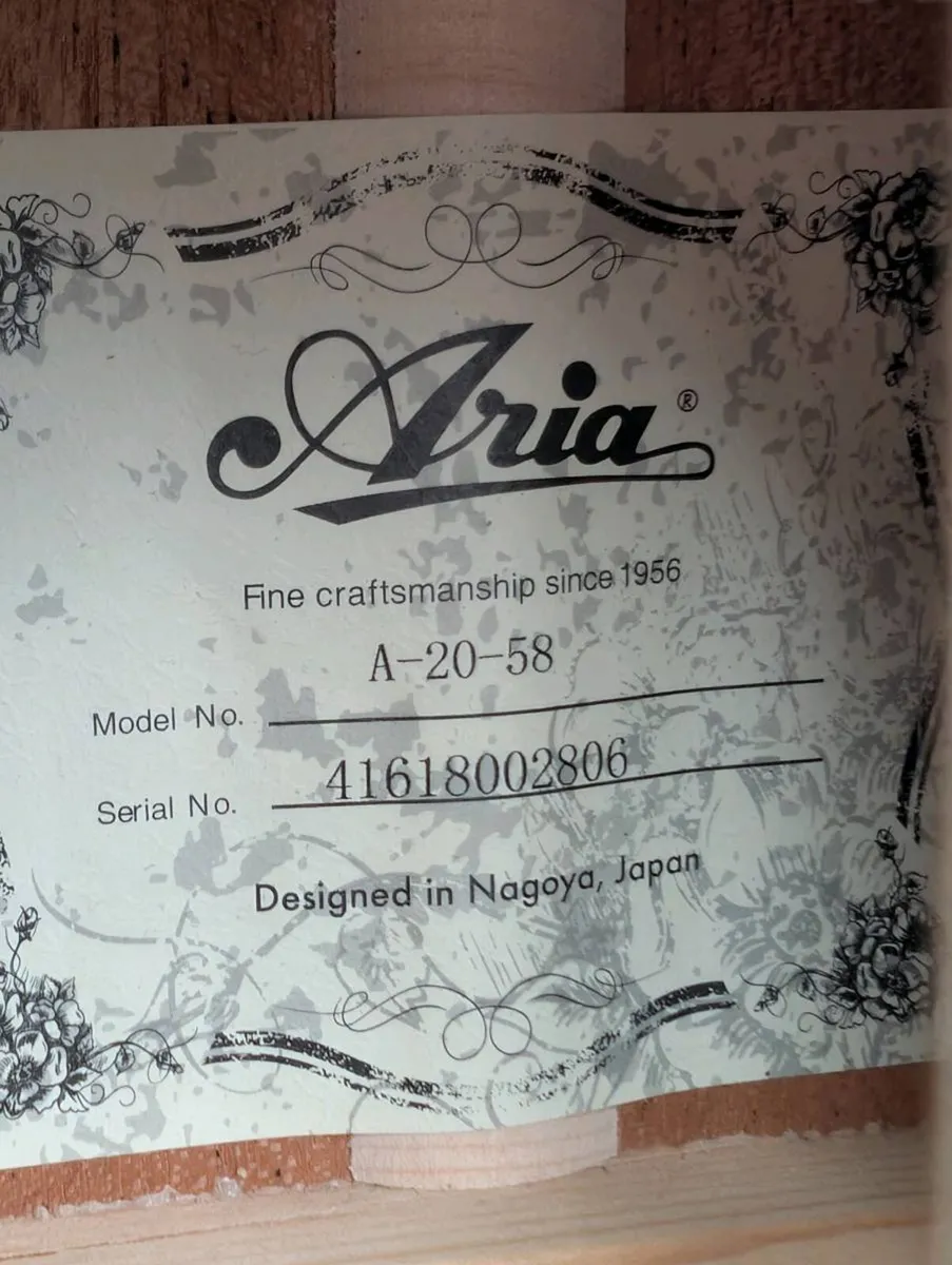 Aria A20-58 Acoustic Guitar - Image 3