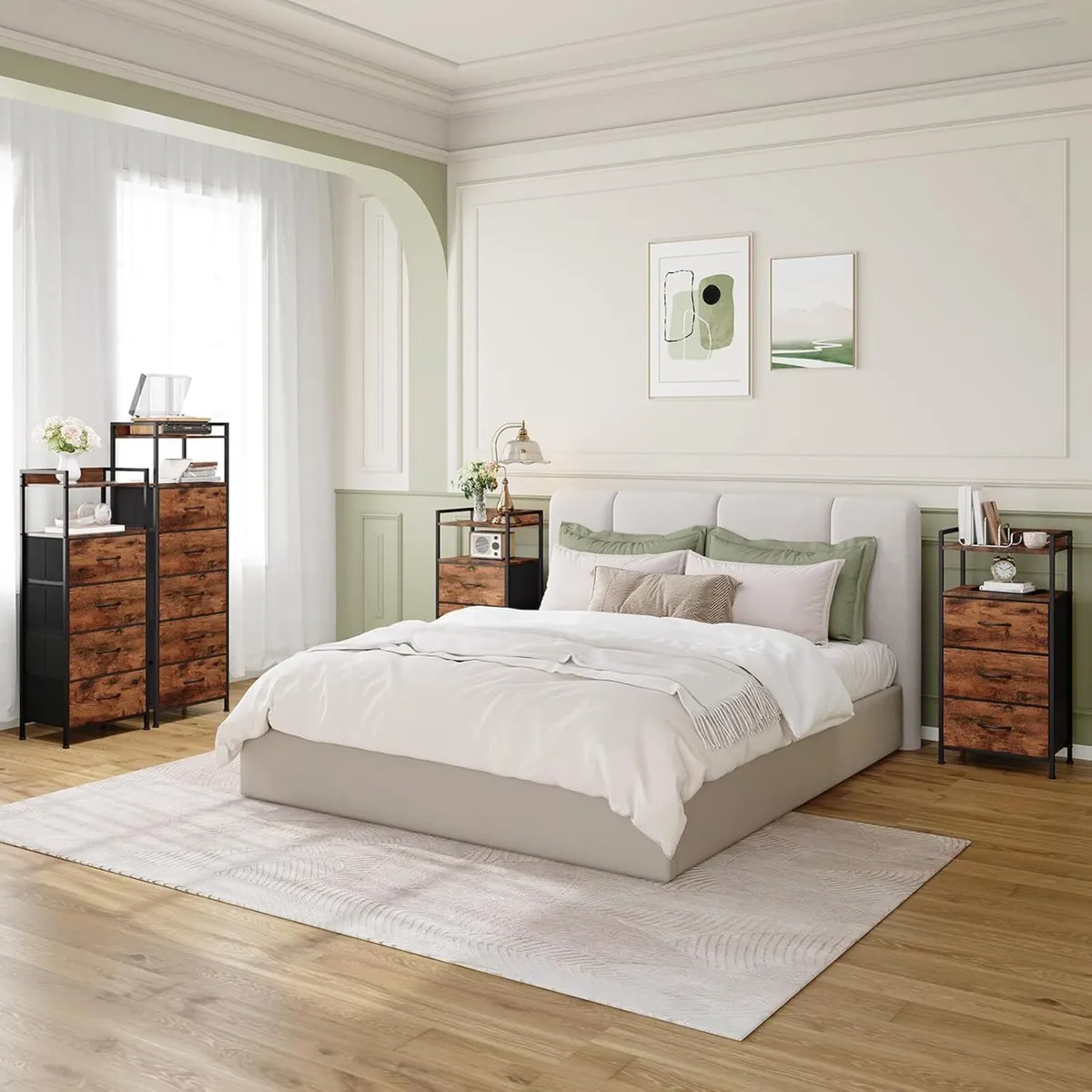 Tall Chest of Drawers for Bedroom with 4 Storage - Image 2