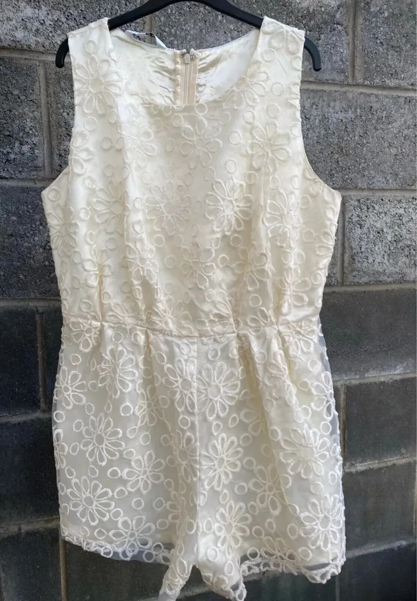 Lace Teddy Playsuit, Fully Lined, Size 14 - Image 2