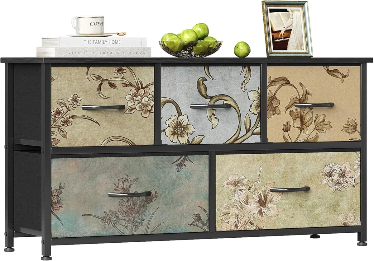 5 Drawers Dresser Storage Bedroom Chest of - Image 1