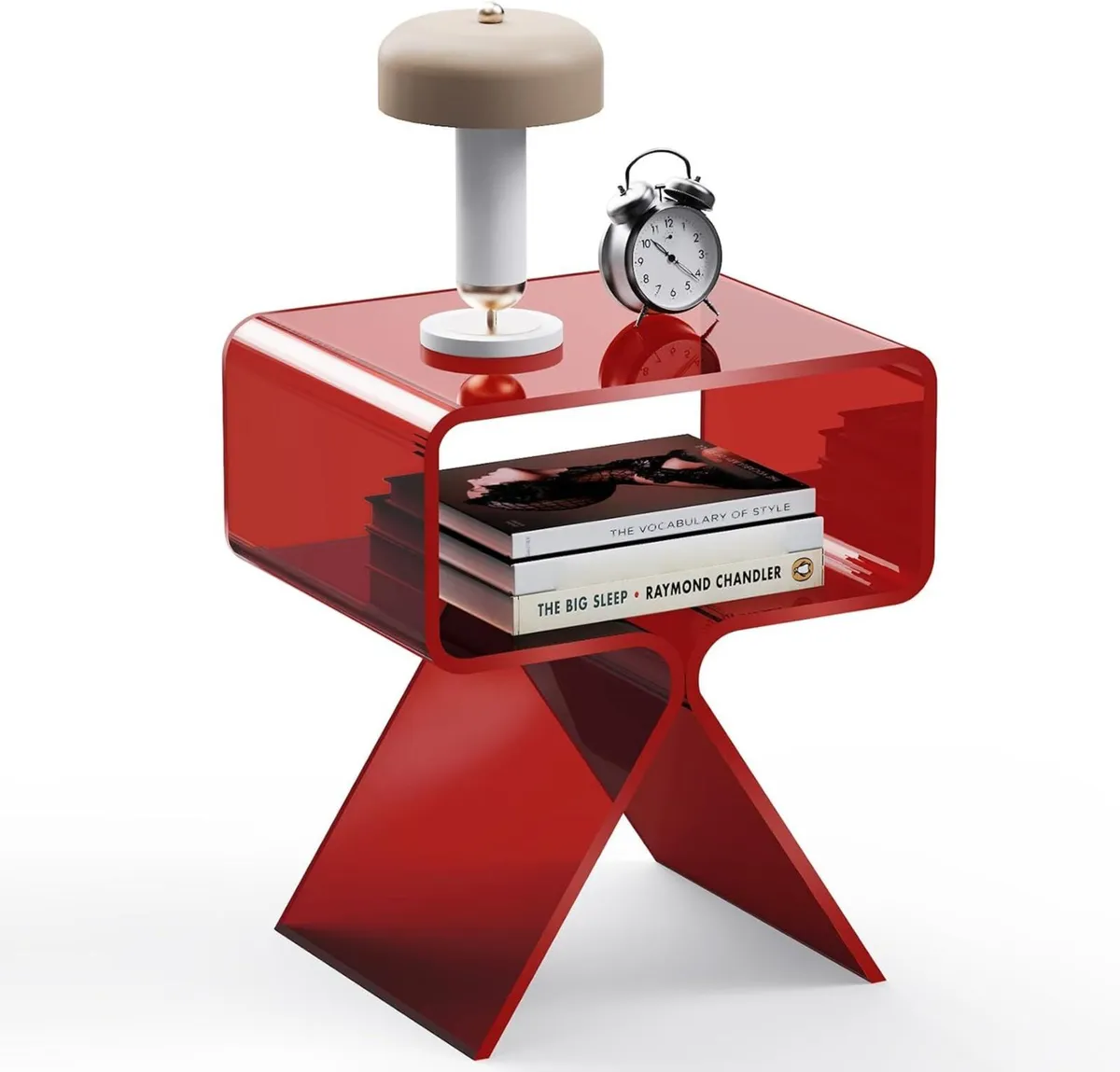 Acrylic Side Table Small Nightstand Bedside for - Image 1