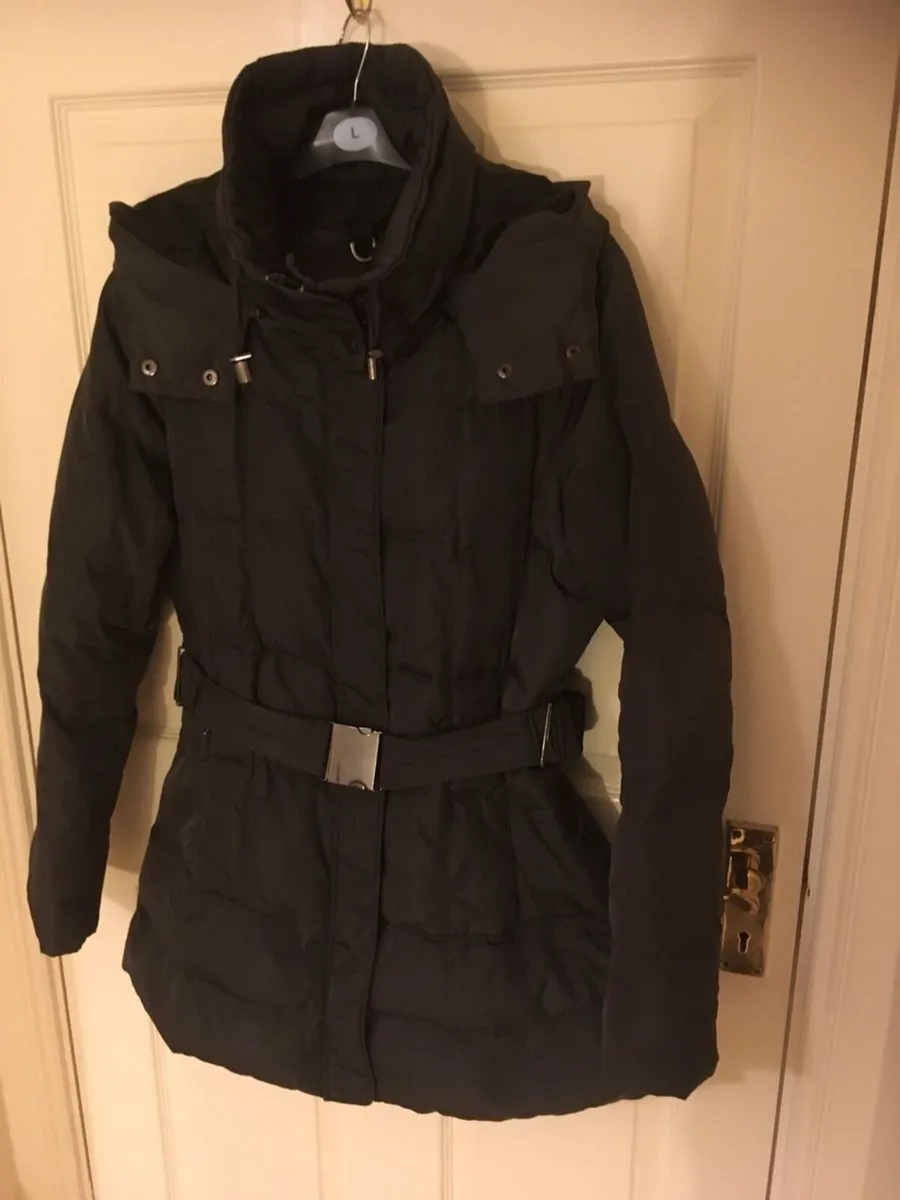 NEW Zara Jacket with Hood & Belt, Grey - Image 1