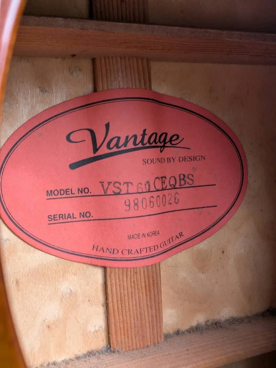 Vantage VST60 Electro Acoustic Guitar - Image 3