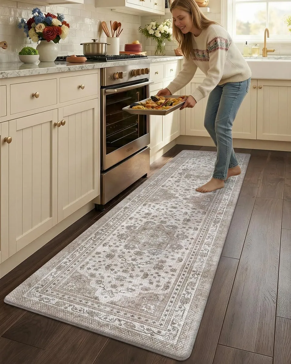 Kitchen Floor Mats Anti Fatigue Cushioned Boho - Image 3