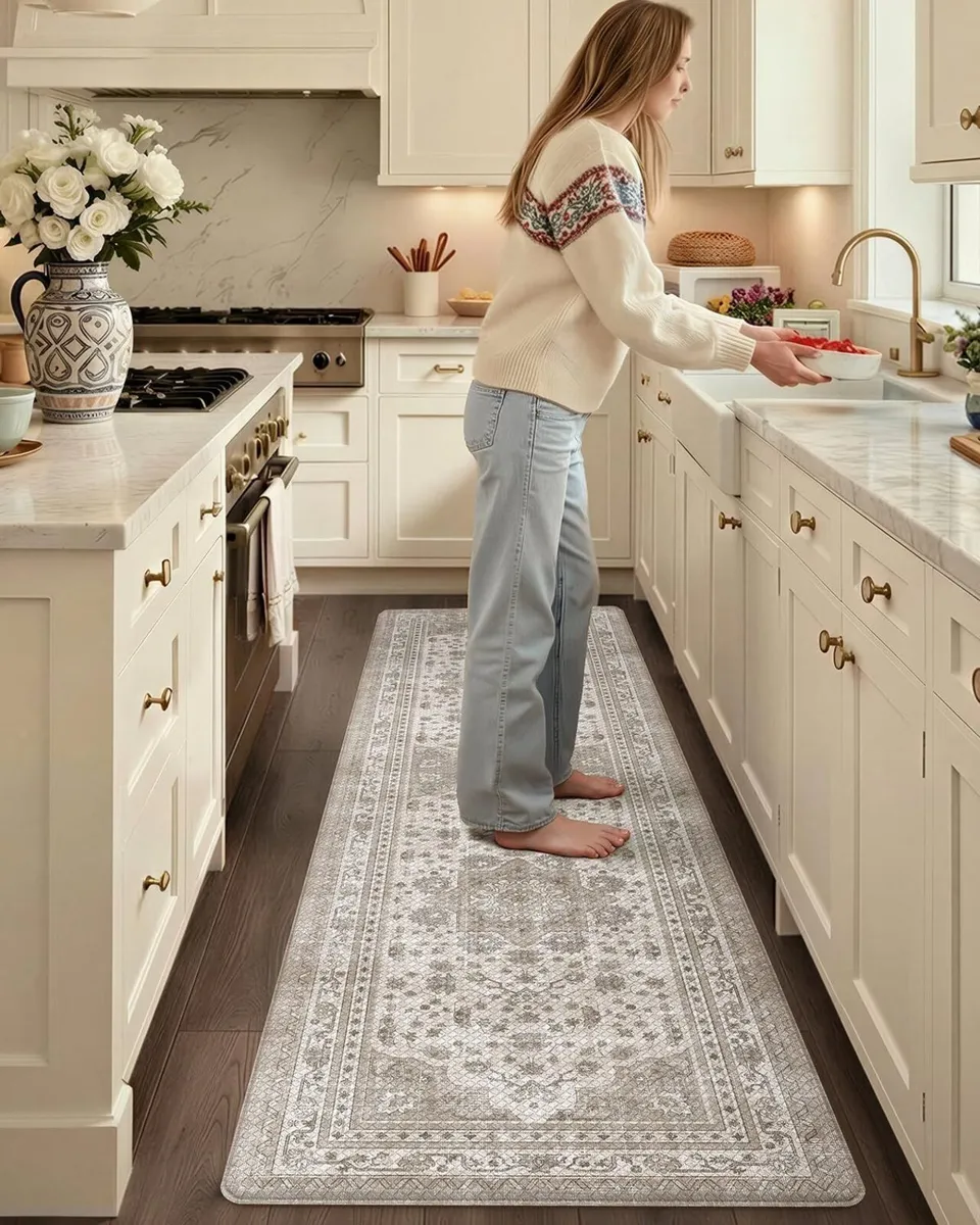 Kitchen Floor Mats Anti Fatigue Cushioned Boho - Image 2