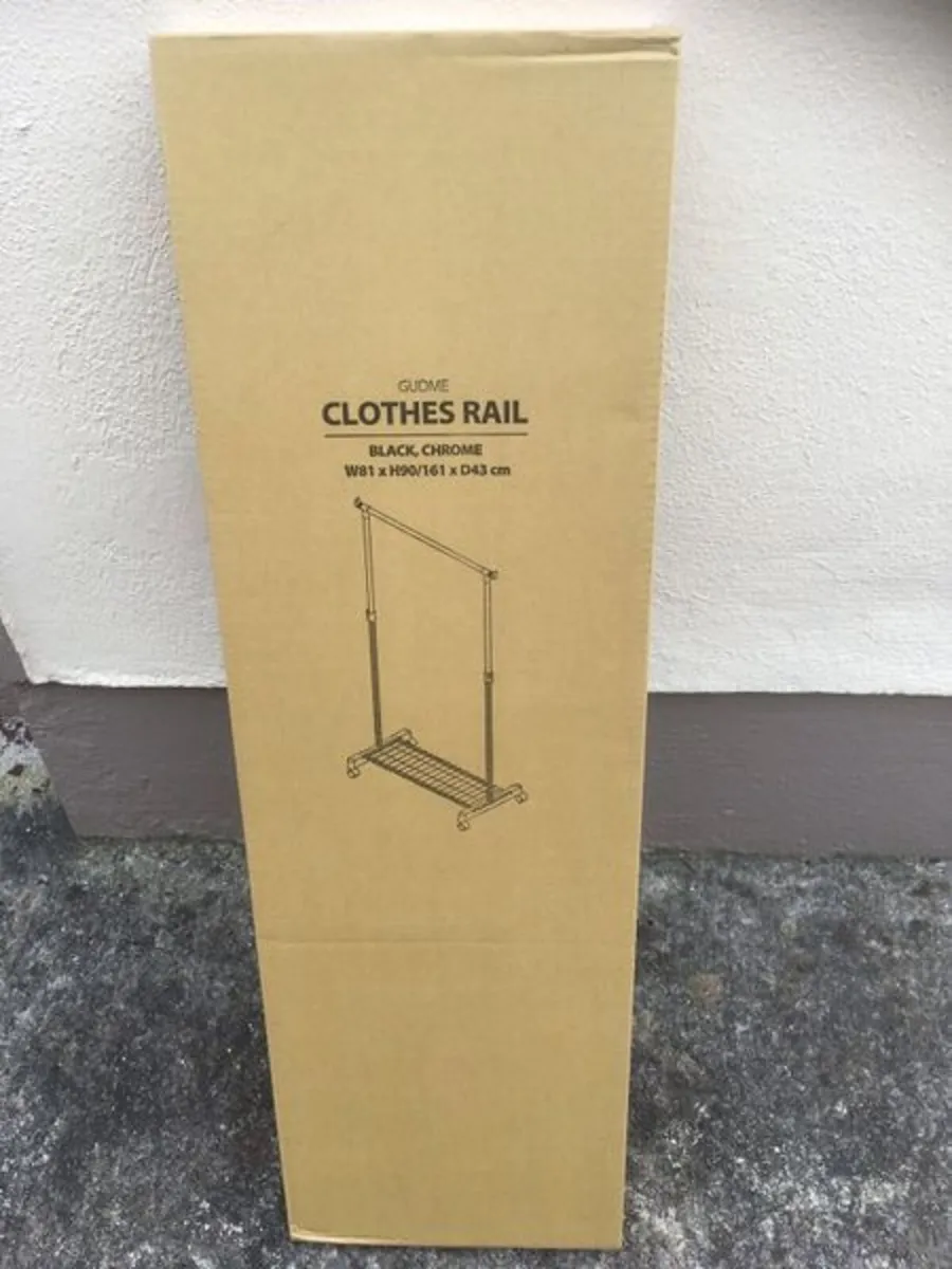 BRAND NEW Clothes Rail with Wire Base Storage - Image 3