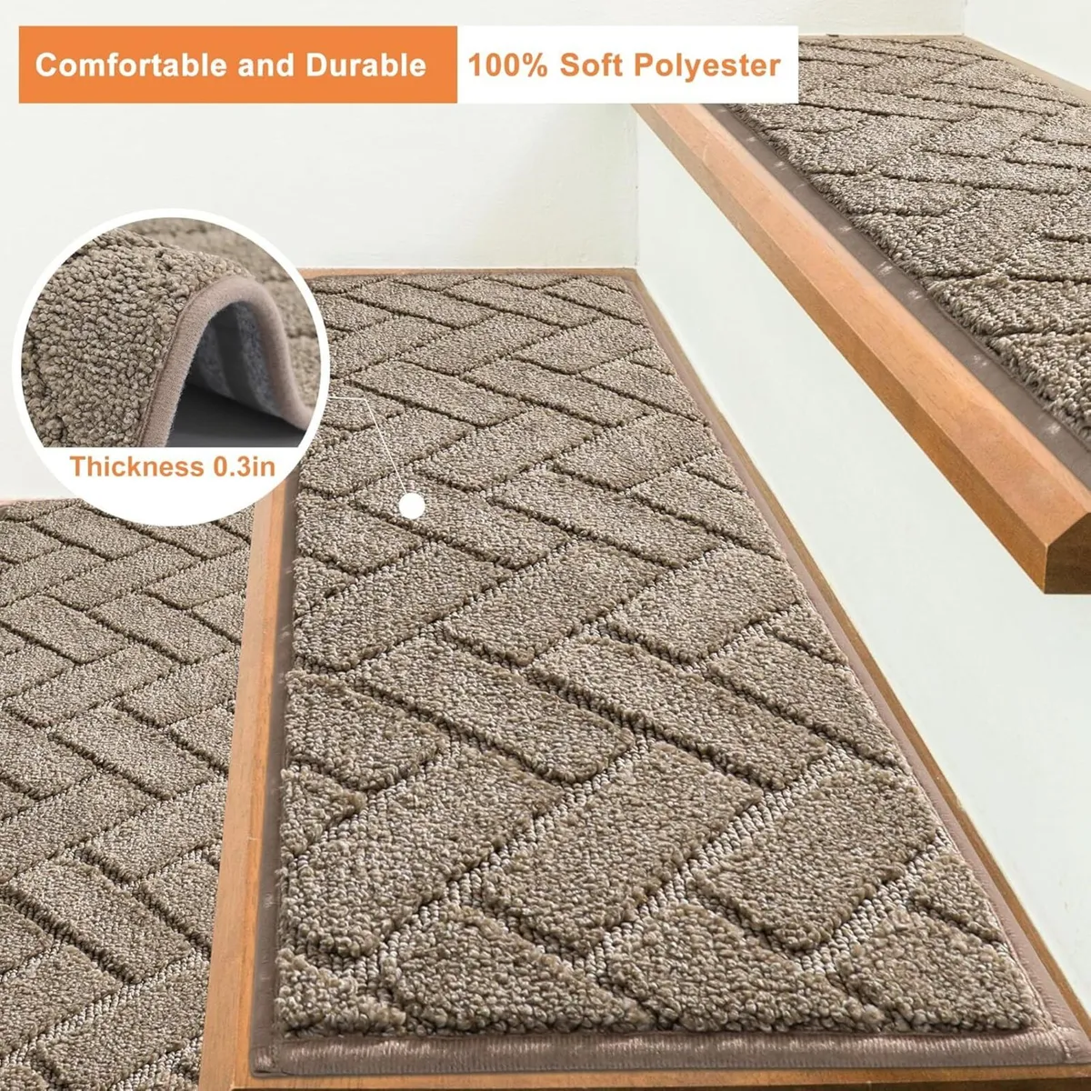 Stair Treads 15 pcs Anti Slip 22x70cm Stairs - Image 3