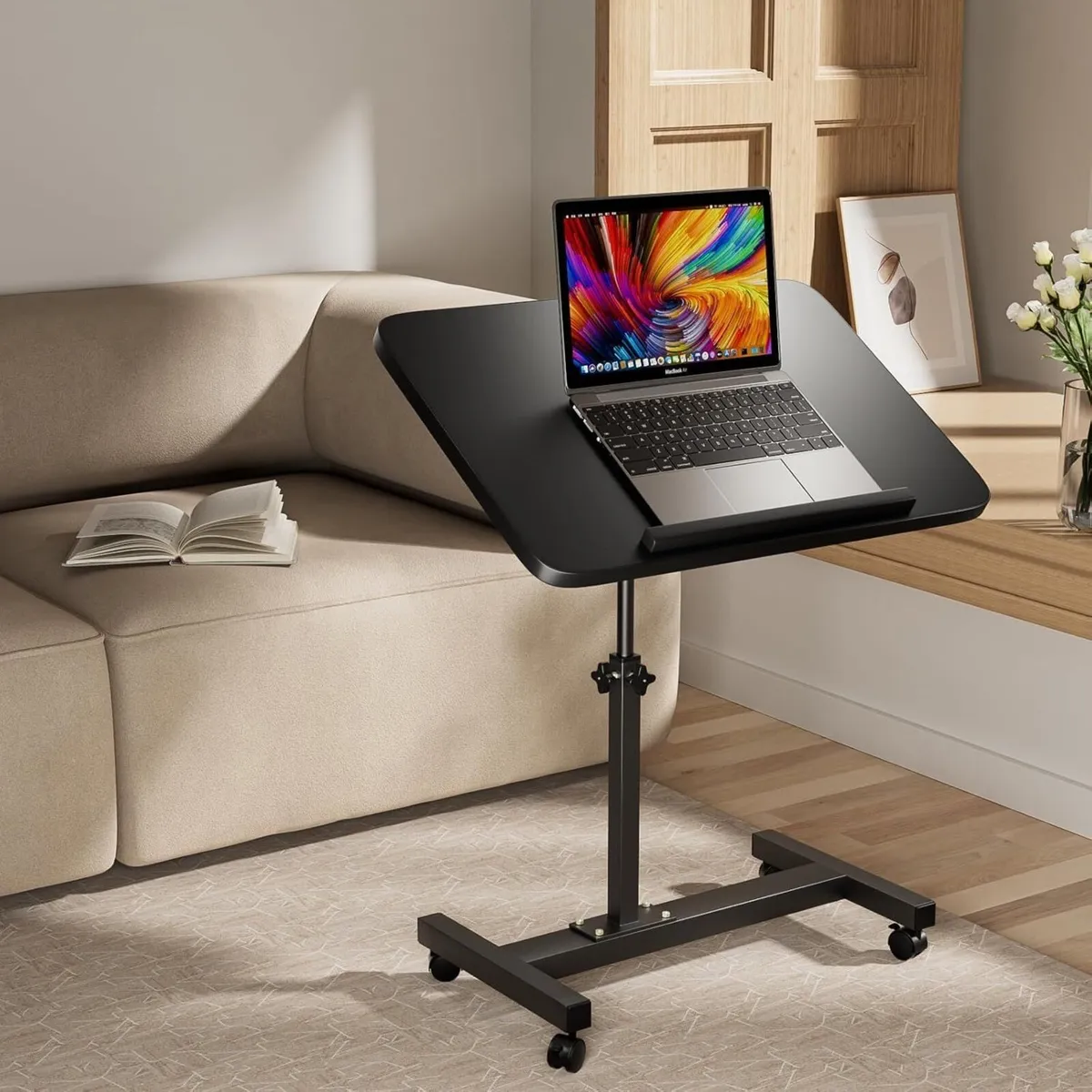 Adjustable Overbed Table with Wheels 60-90 cm - Image 4