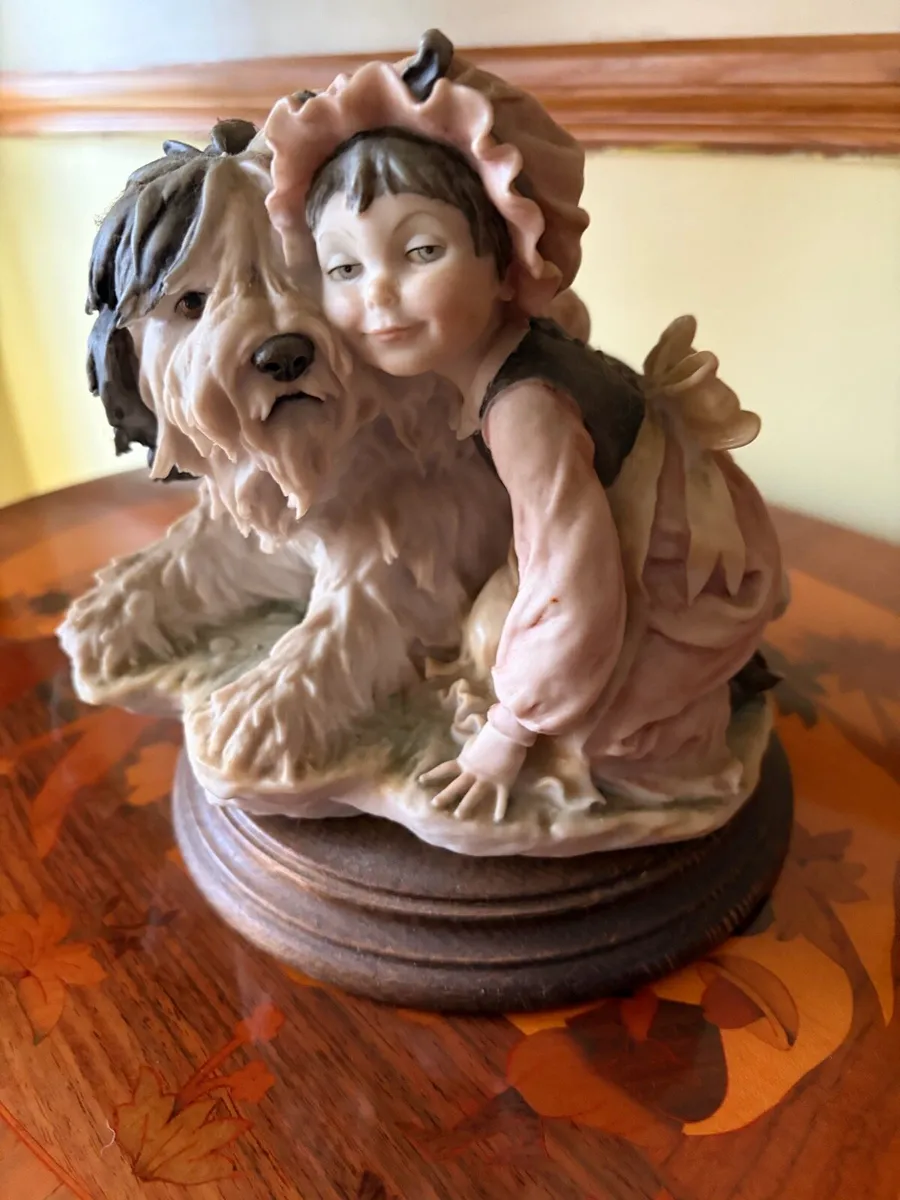 Sheepdog with young girl ornament - Image 2