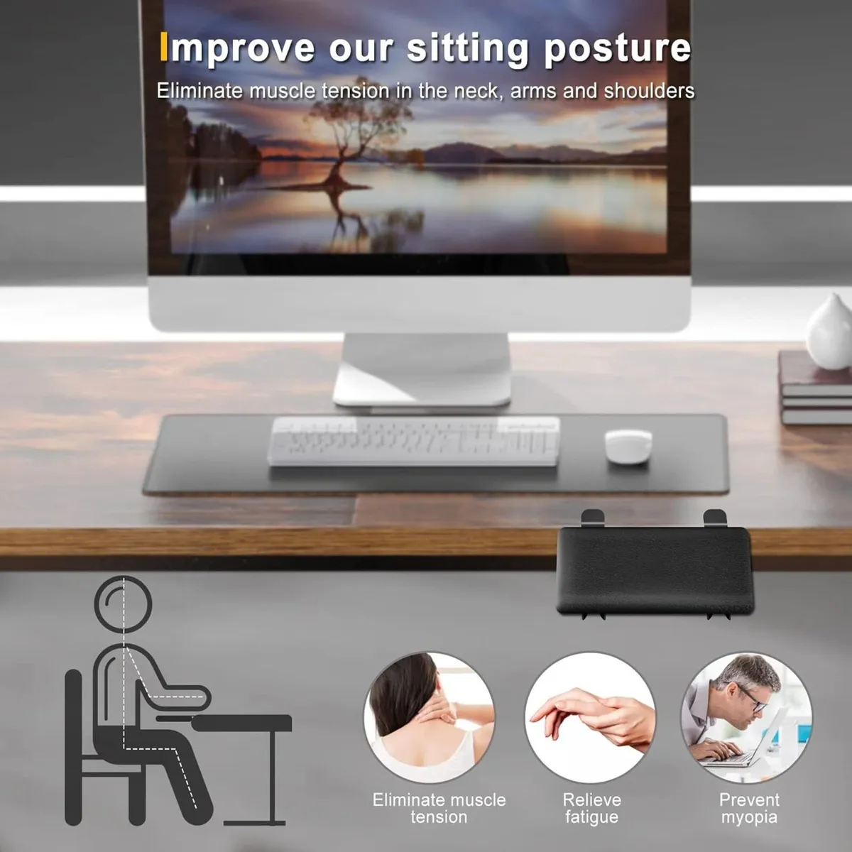 Arm Rest for Desk Extender Ergonomic Foldable - Image 4