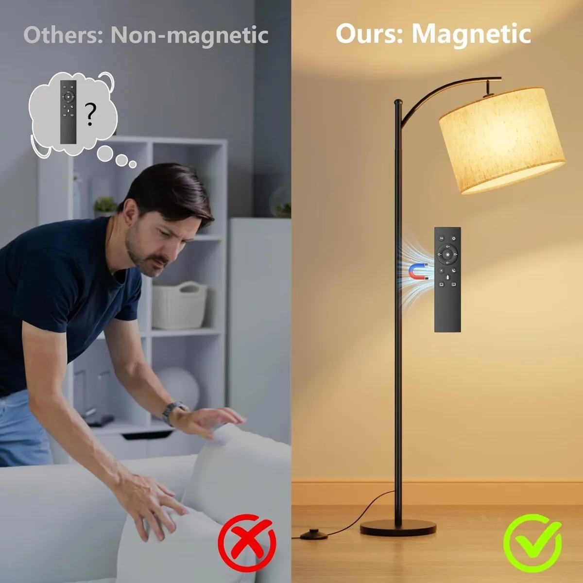 Arc Floor Lamps for Living Room with Remote - Image 3