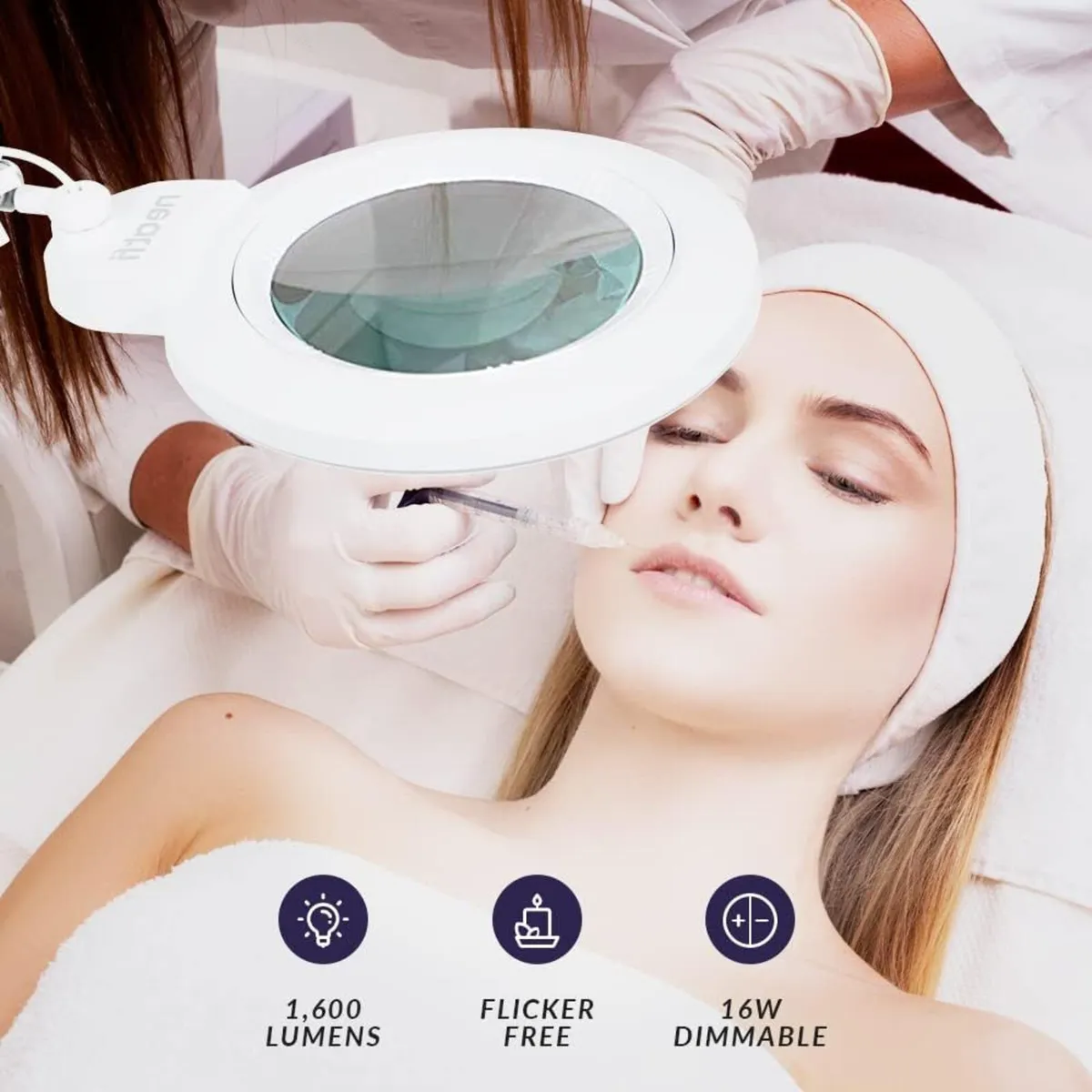 XL Bifocal LED Magnifying Lamp – 18cm Acrylic - Image 3