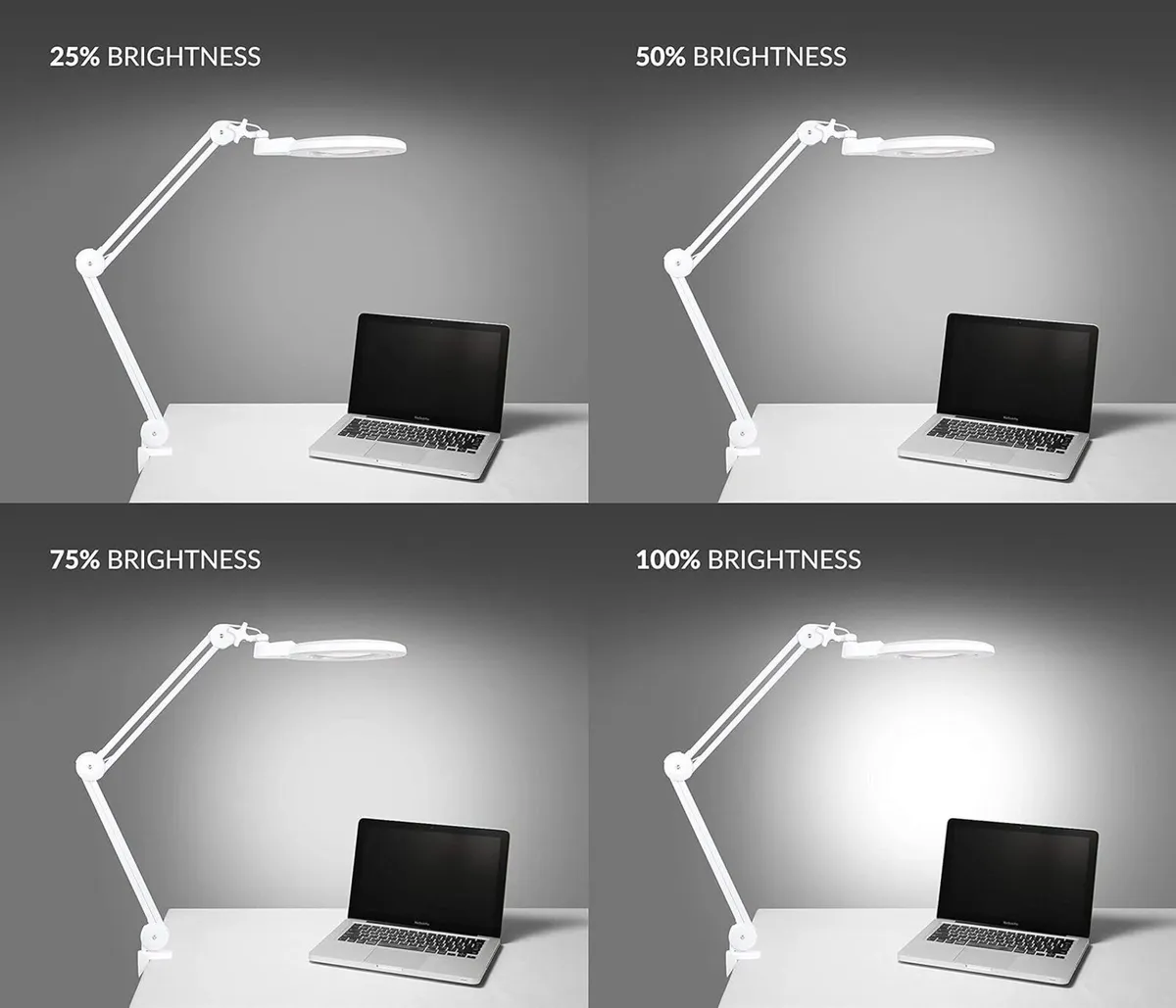 XL Bifocal LED Magnifying Lamp – 18cm Acrylic - Image 4