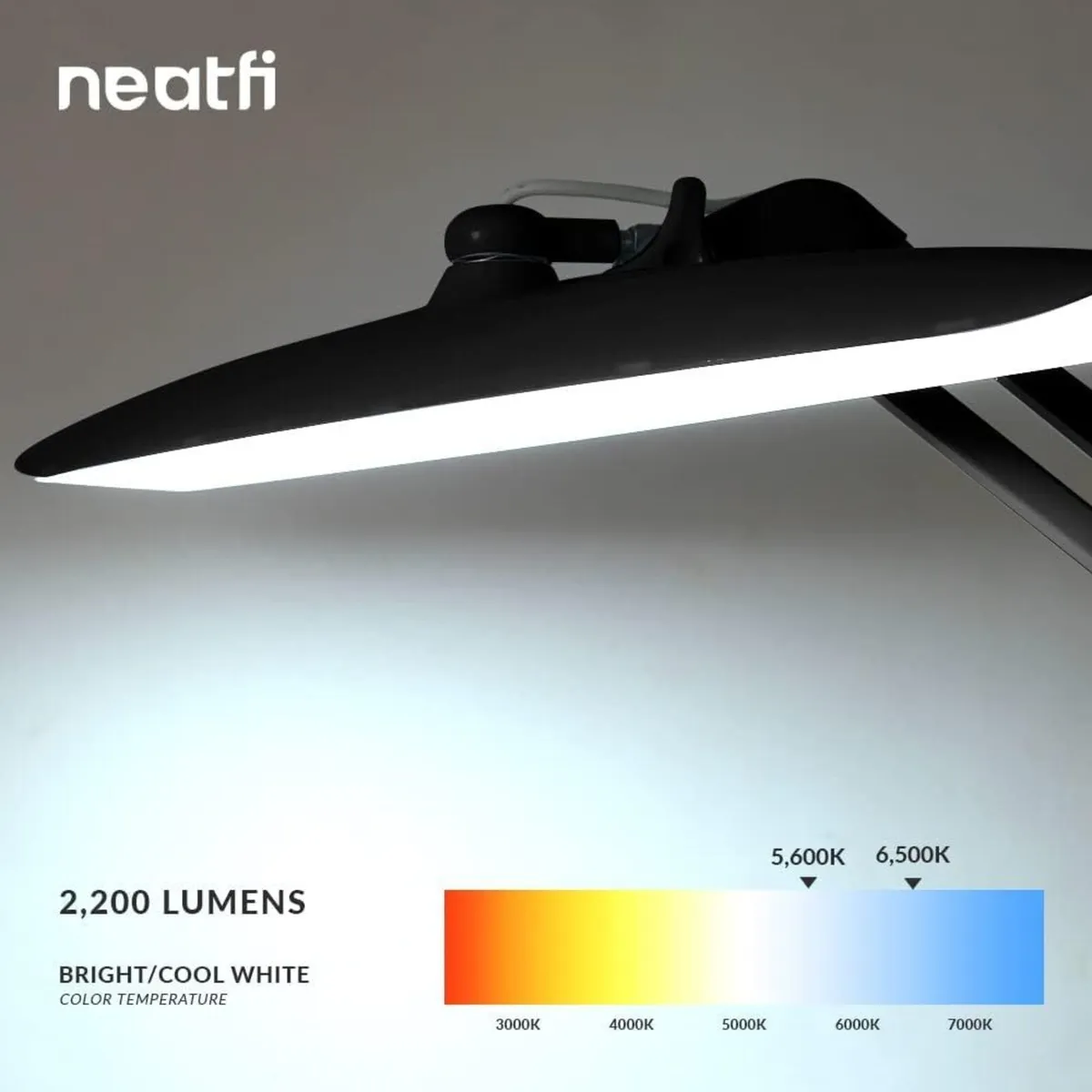 XL LED Desk Lamp with Base Lumens 24W 50cm Wide - Image 4