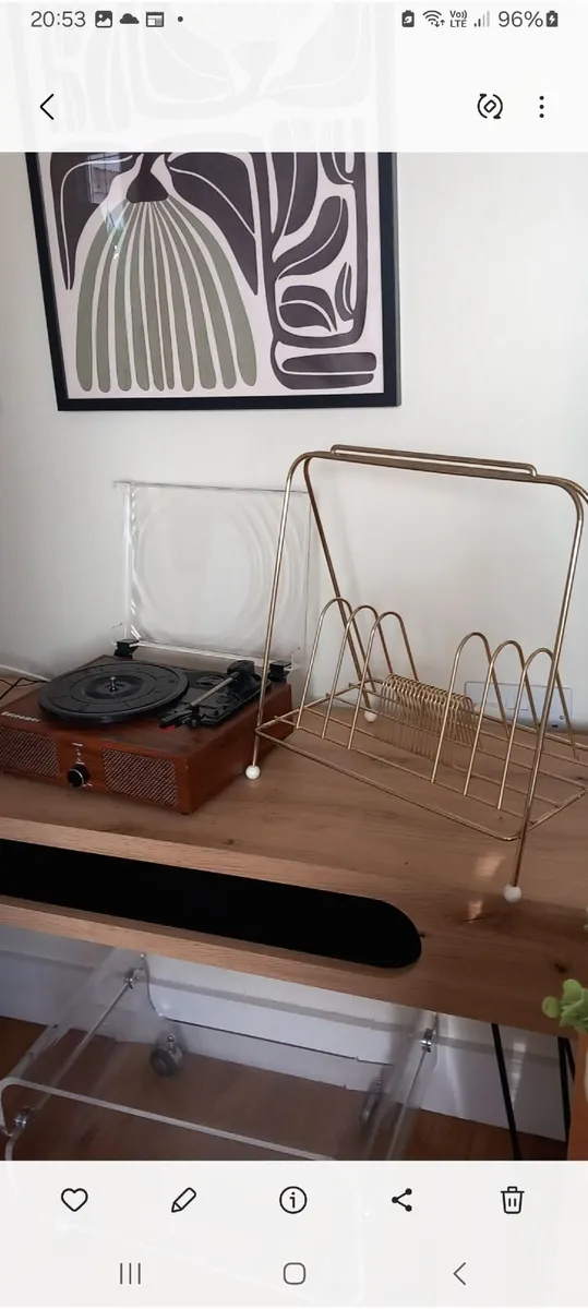 Vintage/Retro 1960s Sputnik/Atomic record rack - Image 1