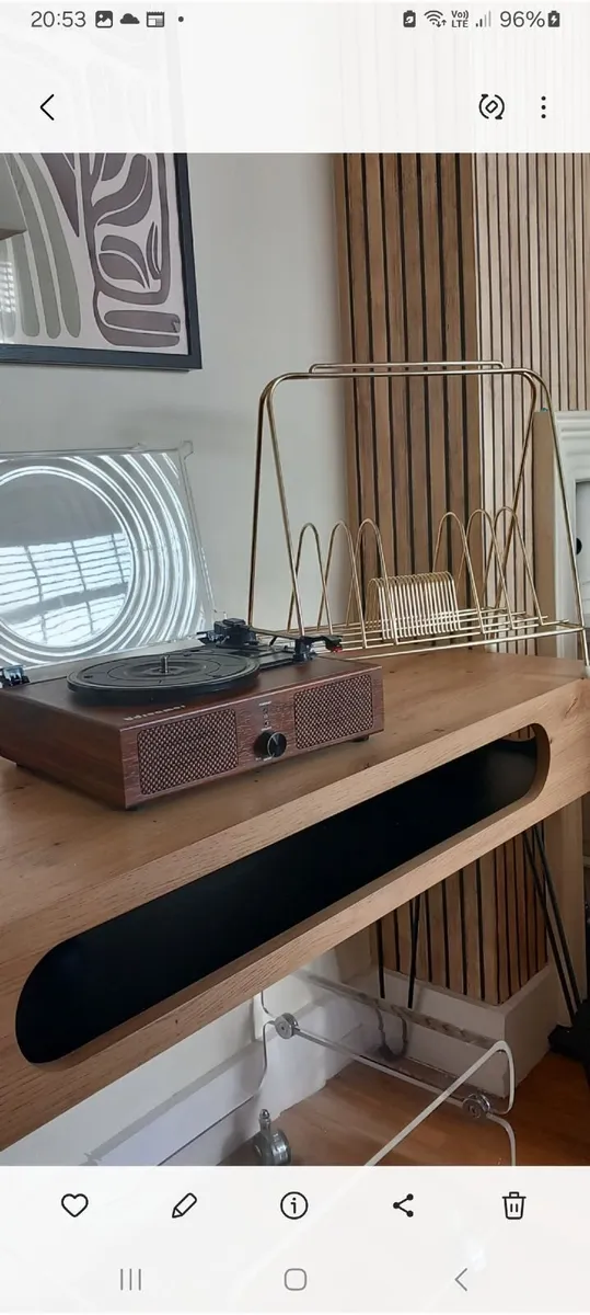 Vintage/Retro 1960s Sputnik/Atomic record rack - Image 2