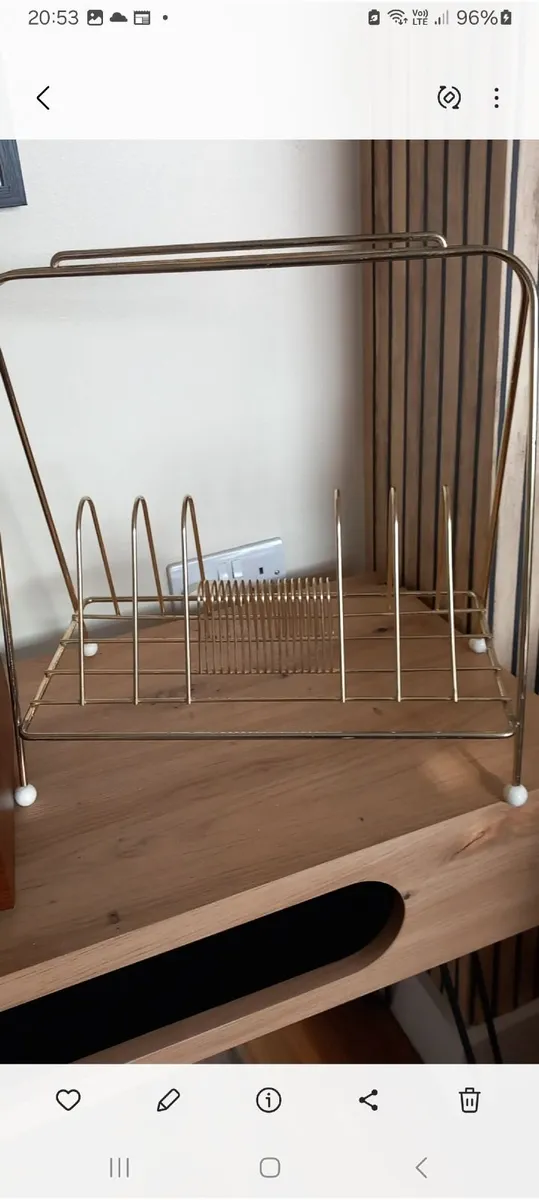 Vintage/Retro 1960s Sputnik/Atomic record rack - Image 4