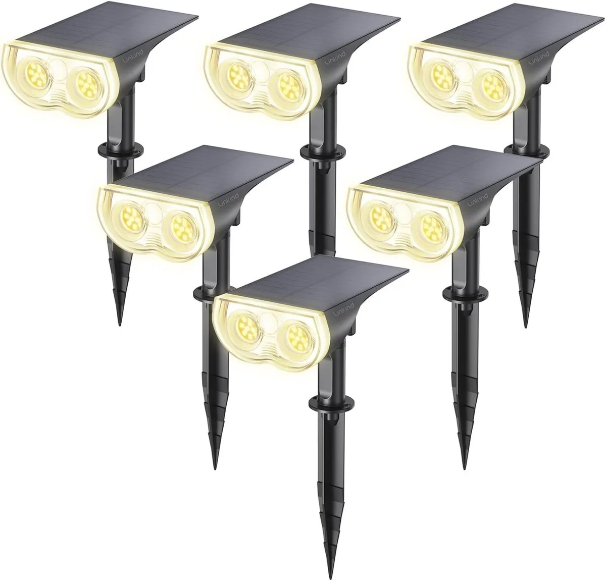 Solar Lights Outdoor Garden Dusk-to-Dawn Warm - Image 1