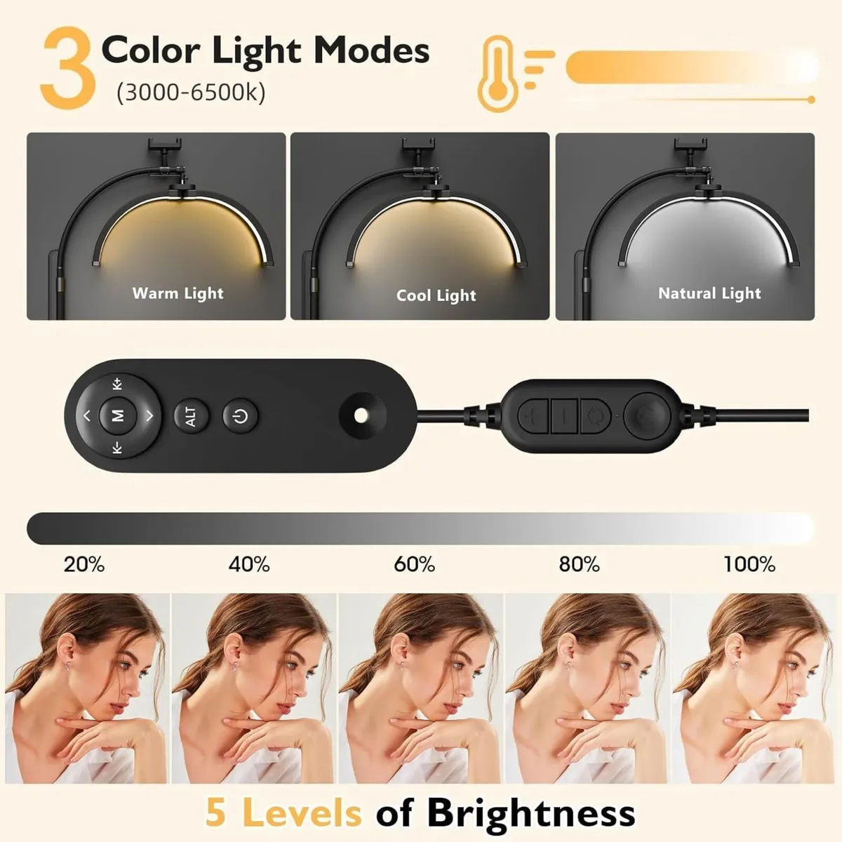 Half Moon Floor Light LED Lash for Eyelash - Image 3