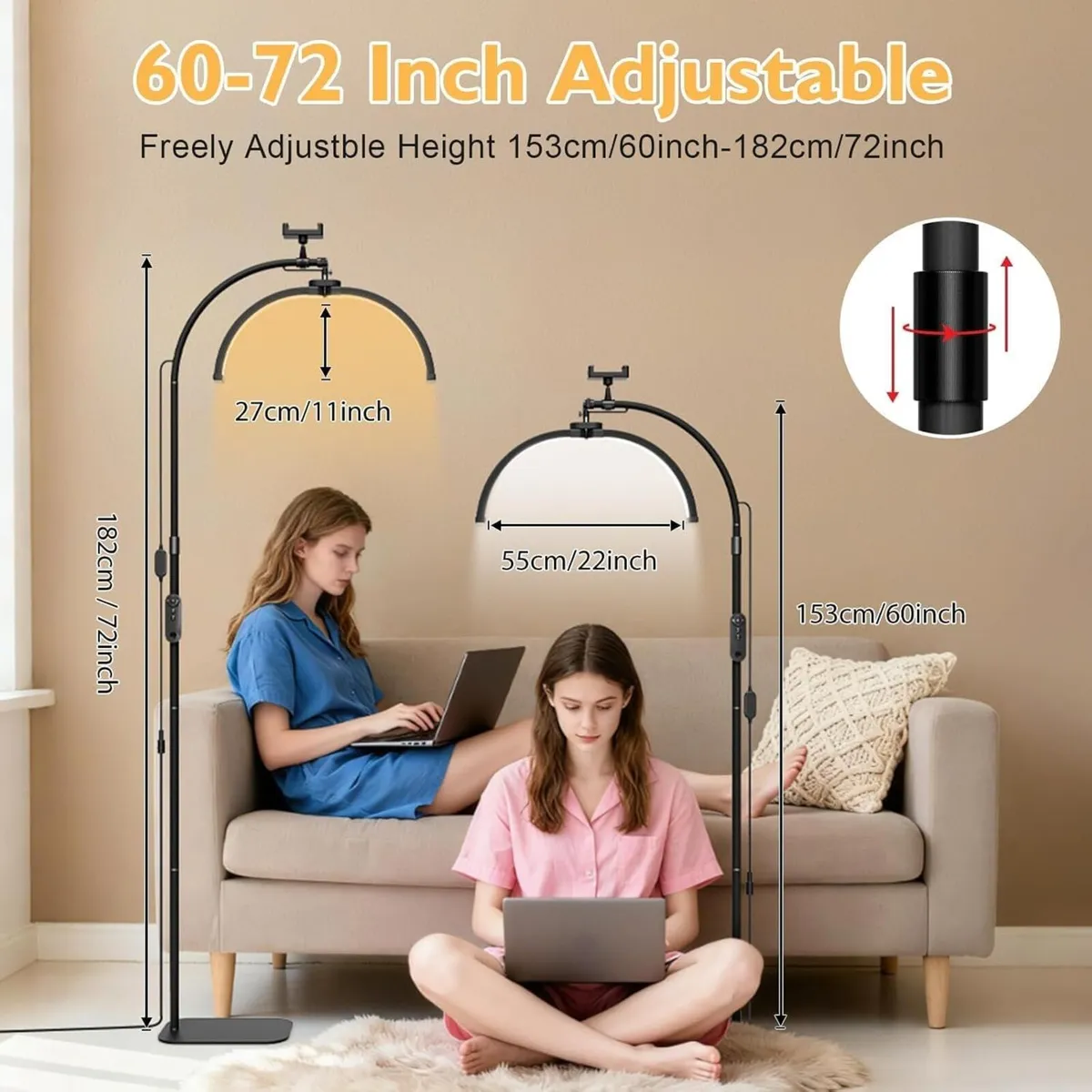 Half Moon Floor Light LED Lash for Eyelash - Image 4