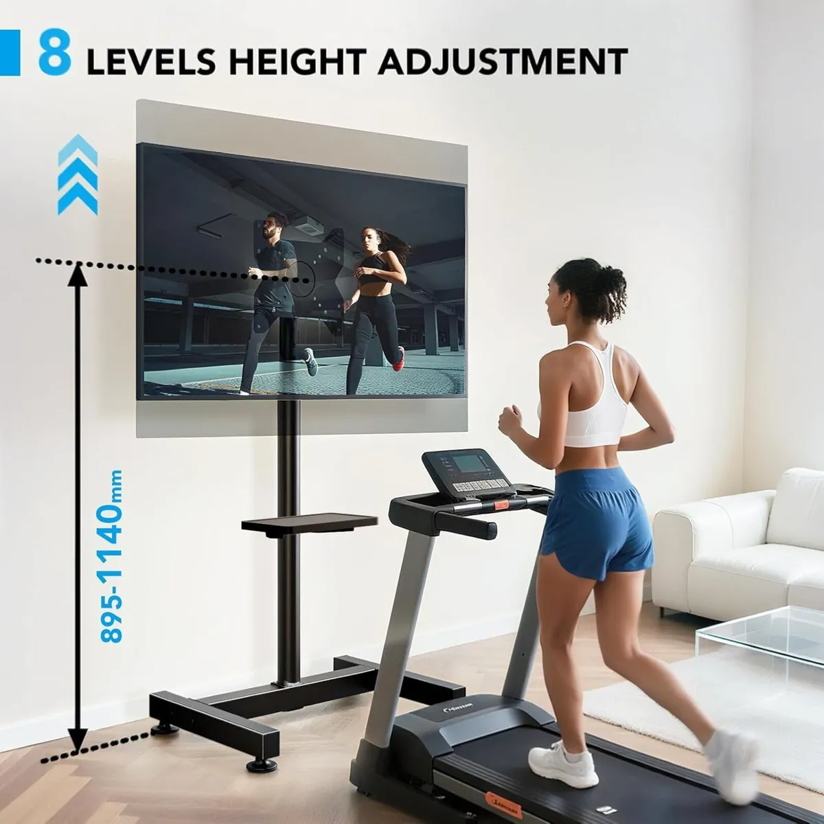 Floor TV Stand for 13-50 inch Screens Tilting and - Image 2