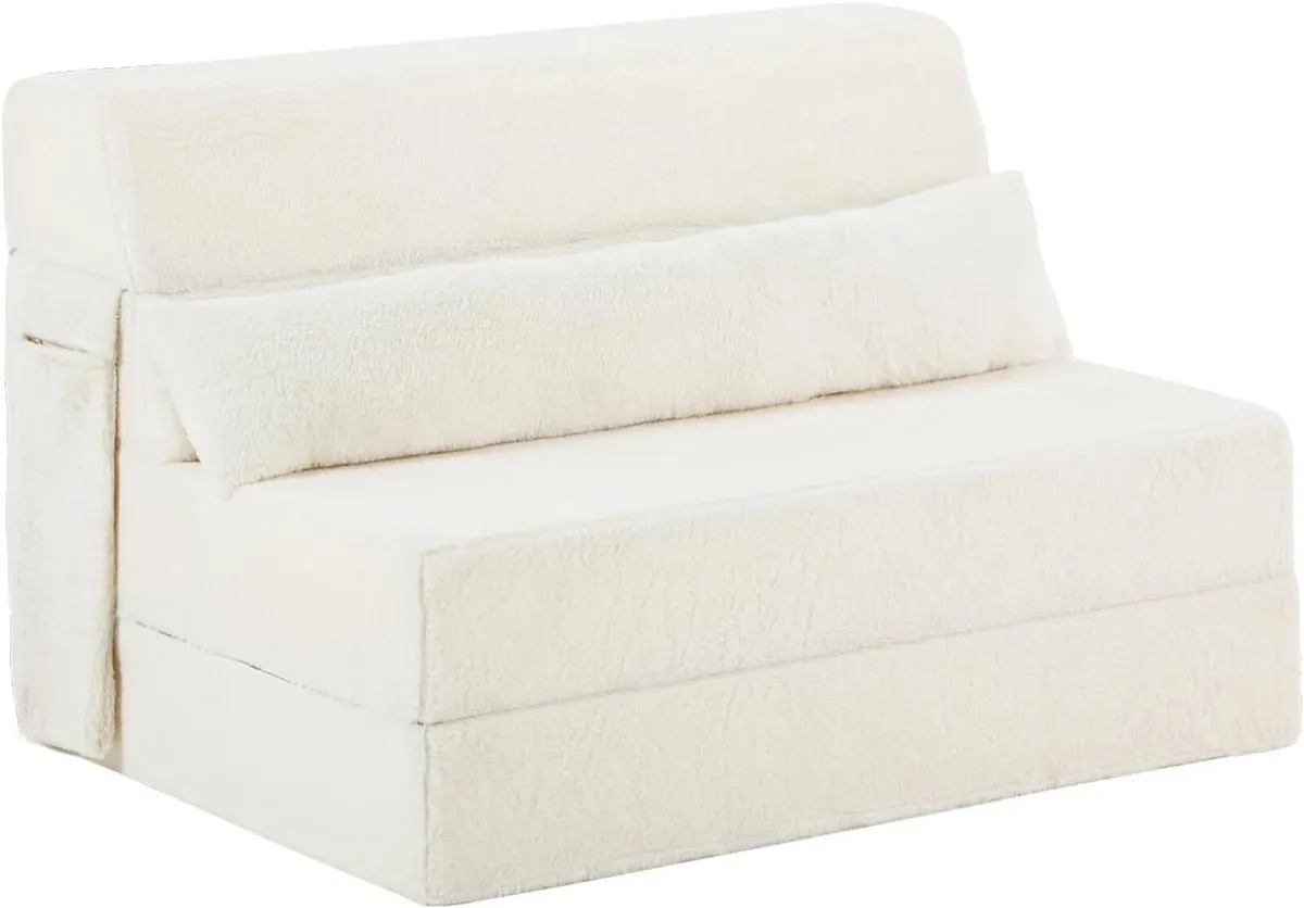 Folding Sofa Bed with Pillow Single Size 4-in-1 - Image 1