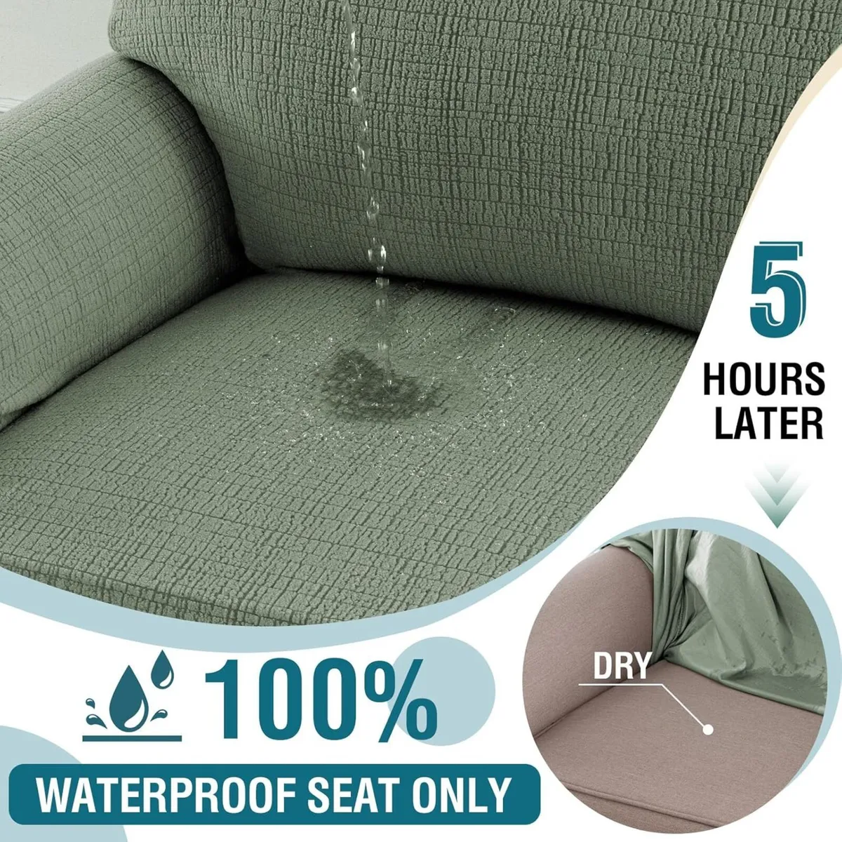 Waterproof Sofa Cover 3 Seater High Stretch 1 - Image 3