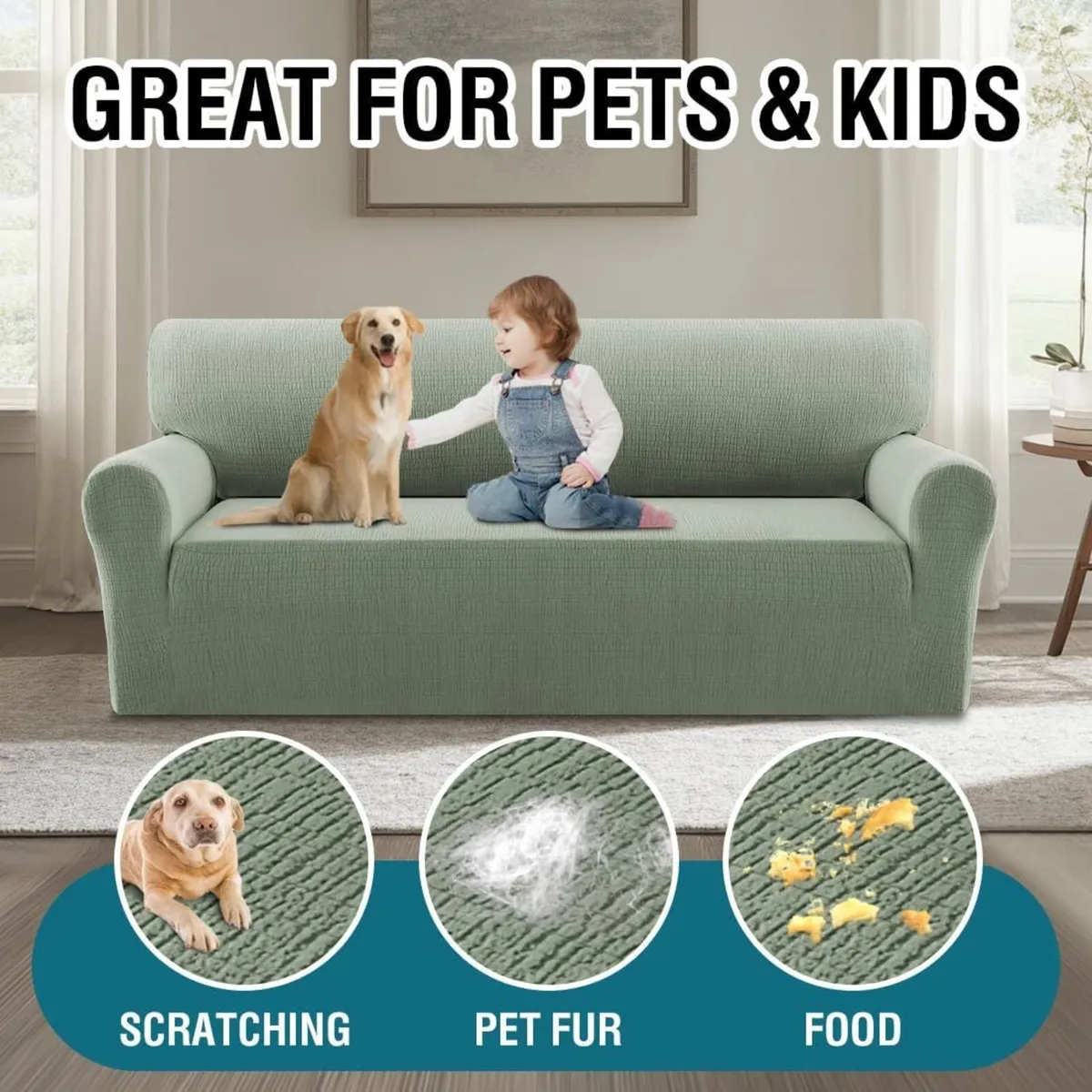 Waterproof Sofa Cover 3 Seater High Stretch 1 - Image 4