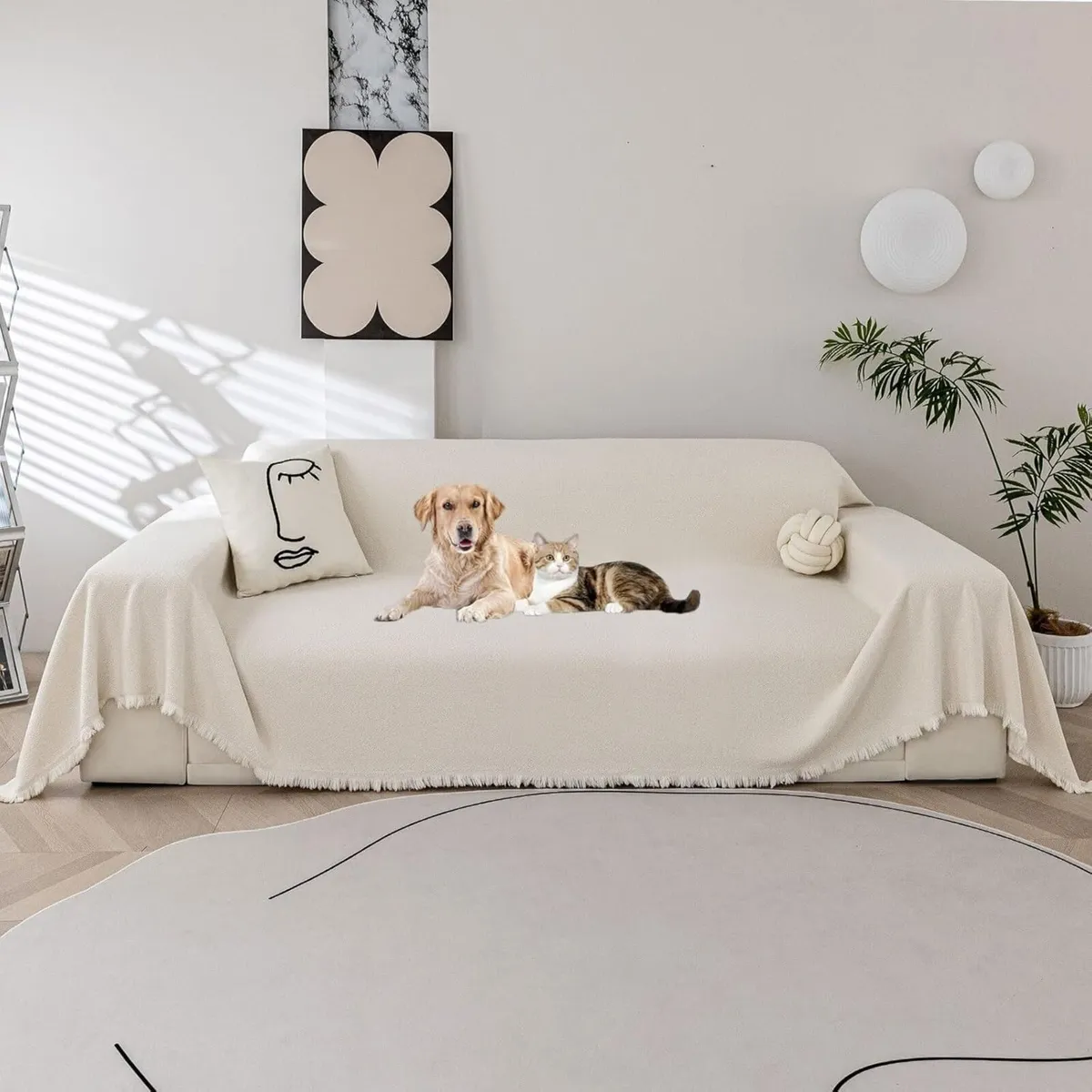 Chenille Sofa Cover for 3 Seater Soft Non-Slip - Image 1