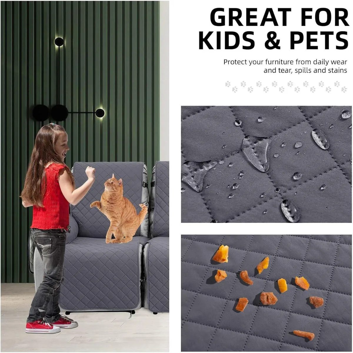 100% Waterproof Recliner Sofa Covers 3 Seat - Image 4