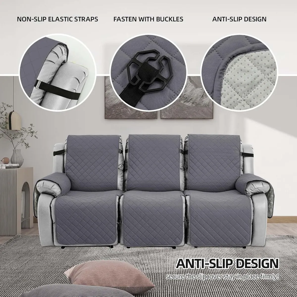 100% Waterproof Recliner Sofa Covers 3 Seat - Image 3