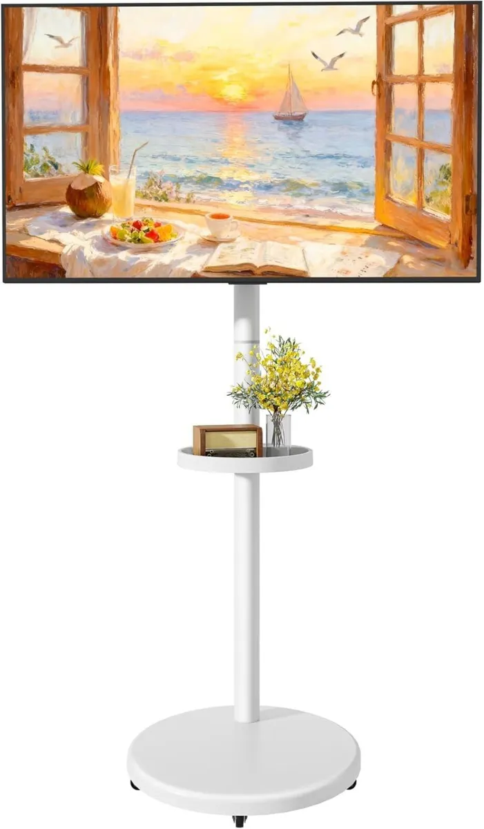 Rolling TV Stand with Wheels for 17–43 Inch TVs - Image 1