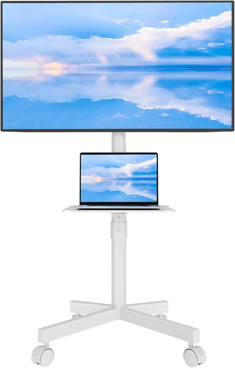 Mobile TV Stand on Wheels Free Standing for 23-60 - Image 1