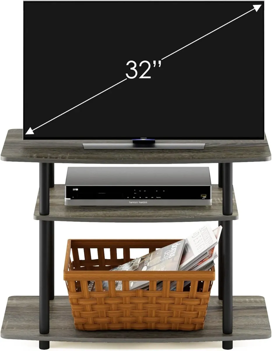 TURN-N-TUBE TV Stand 3-Tier No Tools Entertainment - Image 3