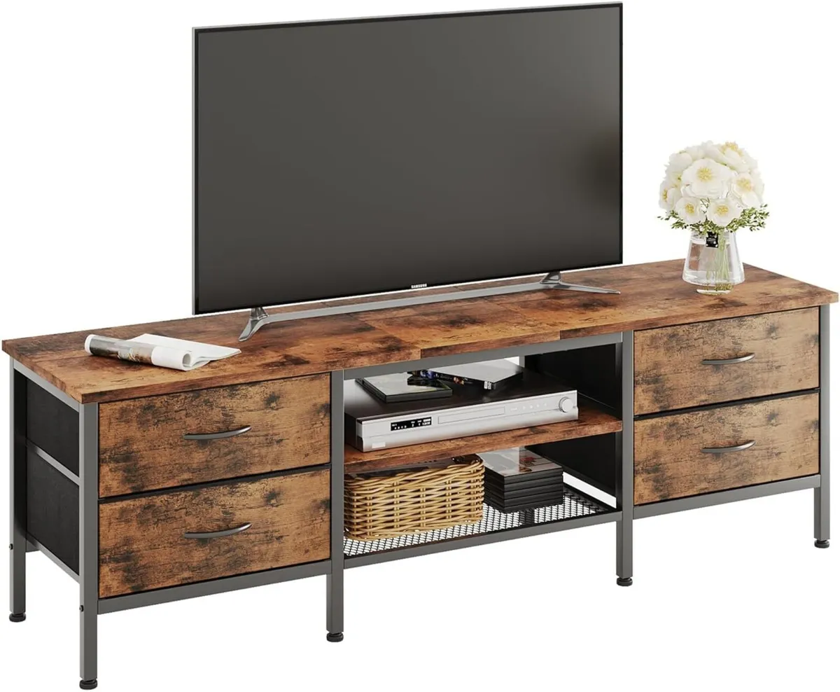 TV Stand with Storage Table 63 Inch Drawers for - Image 1