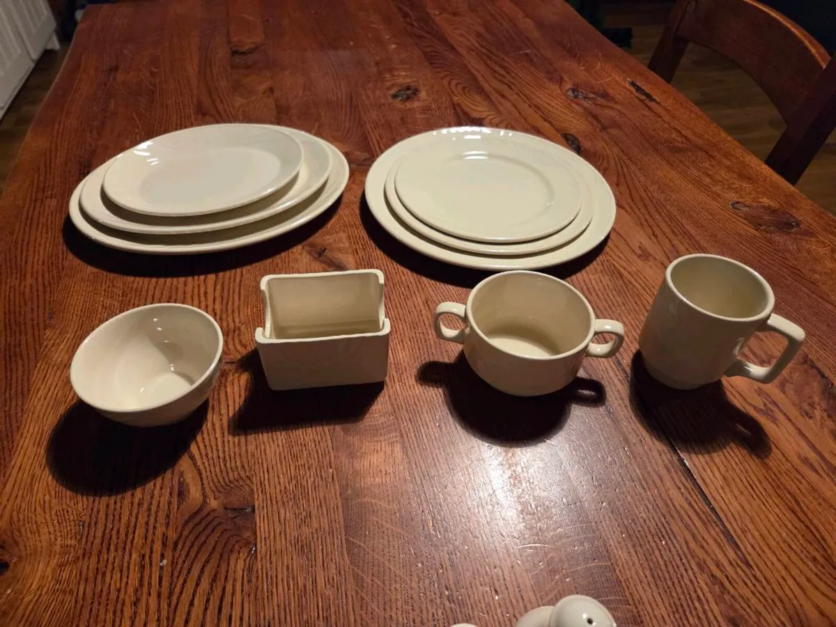 Large selection of cream commerical delph - Image 4