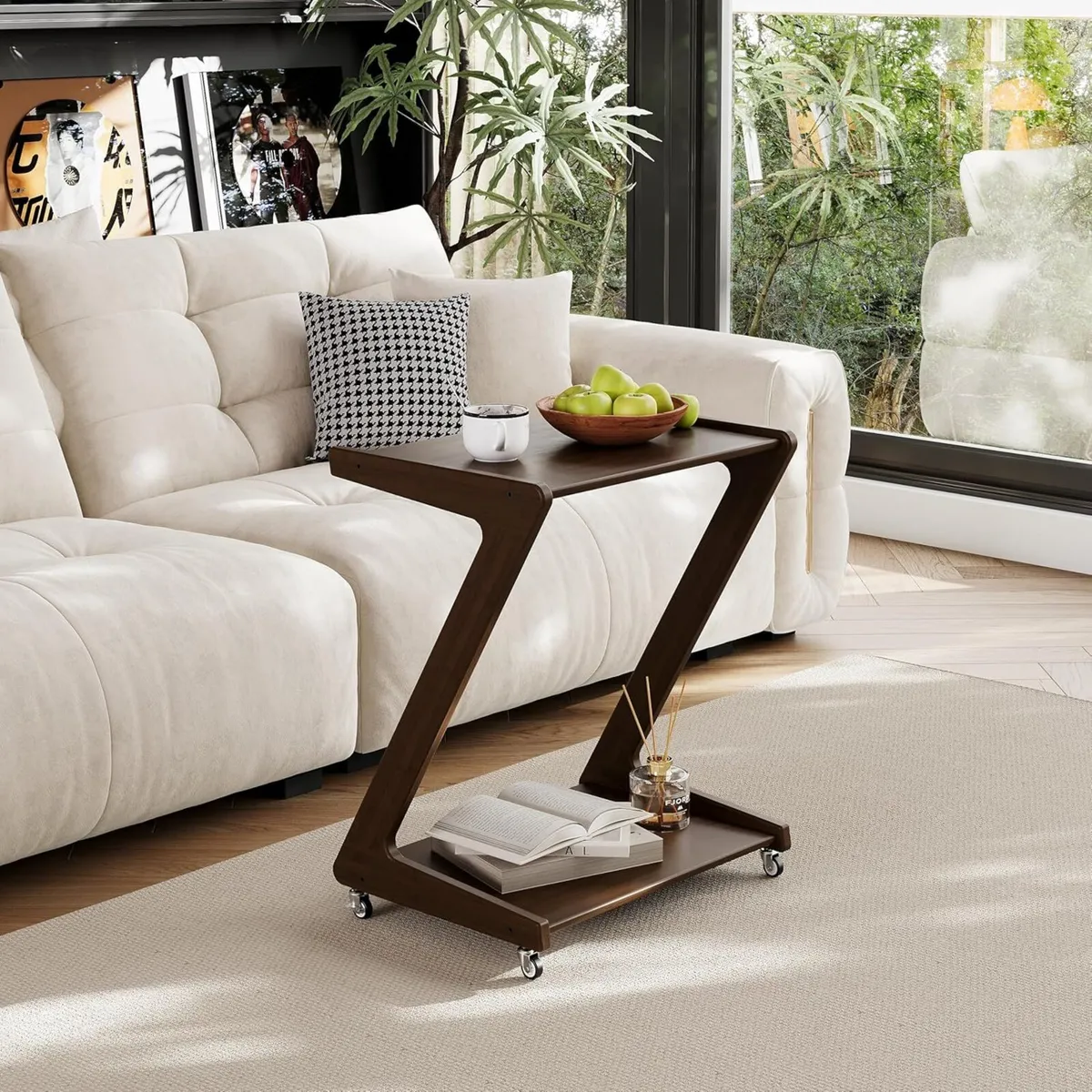 Side Table Living Room Wood End Tables Bedside - Image 1