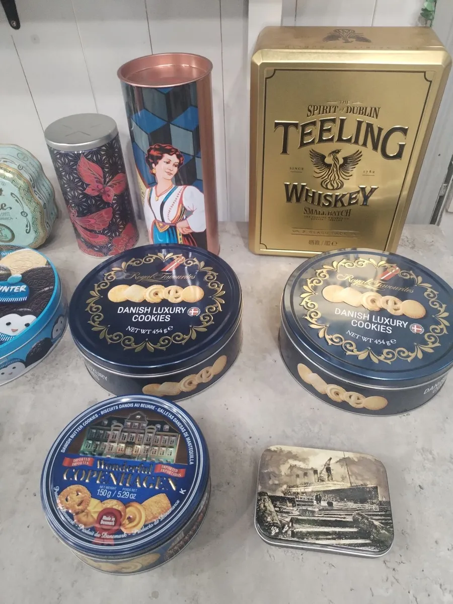 Vintage Decorative Tins Bundle 11 Pieces - Image 2