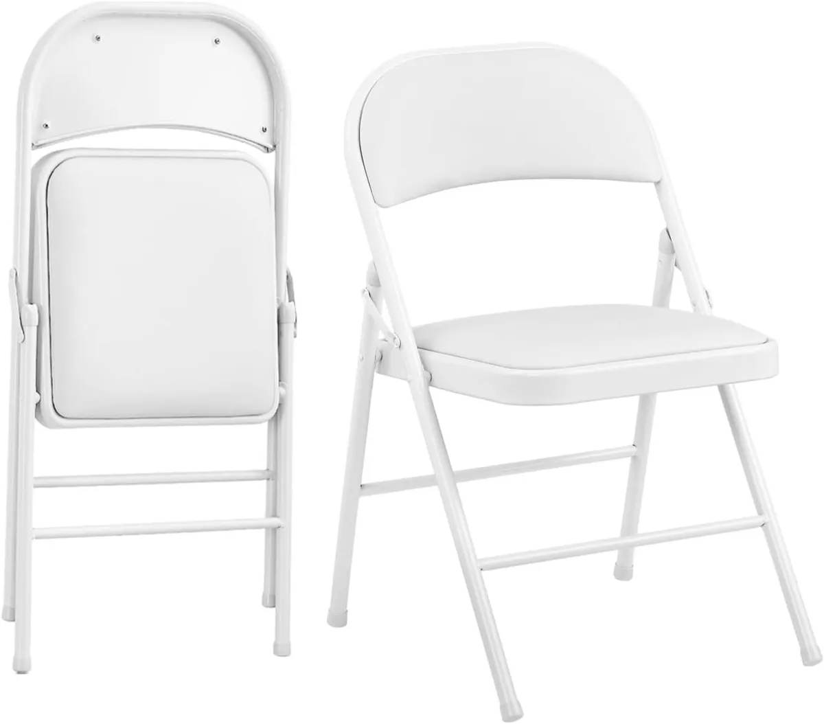 2-Pack Folding Chair Vinyl Padded and Metal Frame - Image 1