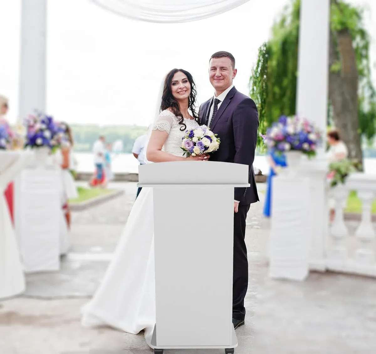 Lecterns Podiums Portable Mobile Wood Lectern - Image 2