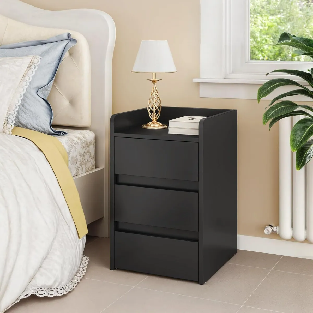 Set of 2 Bedside Table with 3-Drawer Nightstand - Image 2
