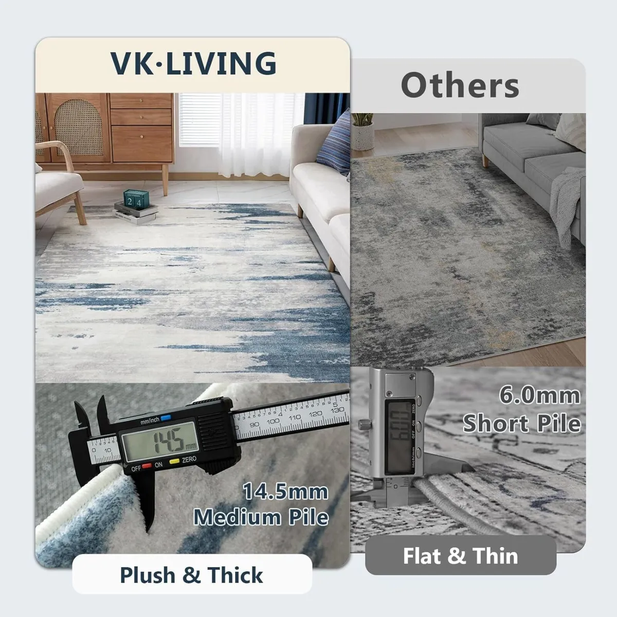 Upgraded 14.5mm Thick Sponge Large Rug Modern - Image 2