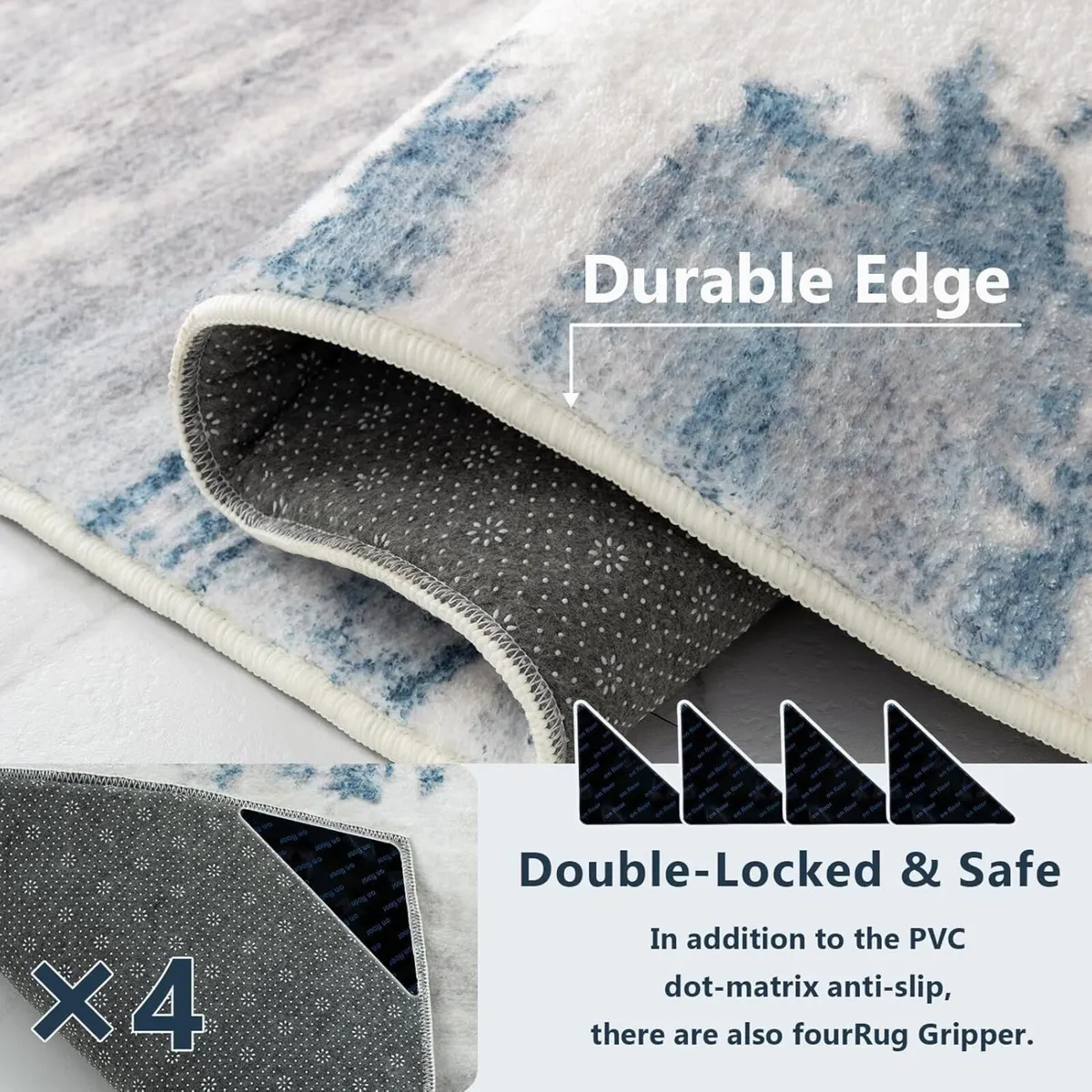 Upgraded 14.5mm Thick Sponge Large Rug Modern - Image 4