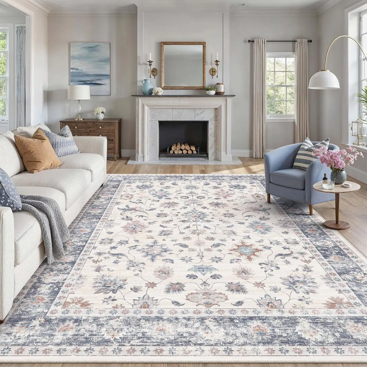 Rugs Living Room 240x300 cm Vintage Washable Non - Image 1