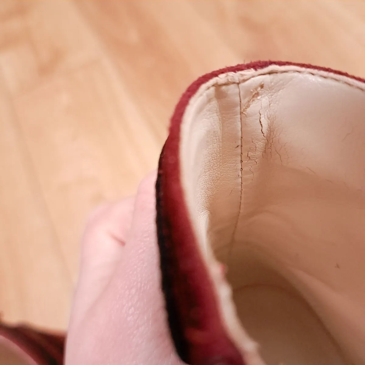 Nine West Red Suede Ankle Boots Heel 5.5UK/38.5EU - Image 4