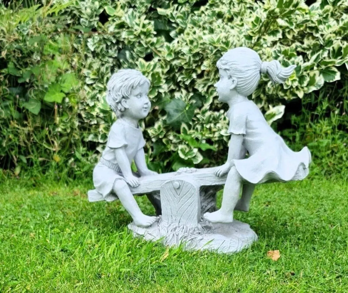 Boy and Girl Seesaw Garden Ornament NEW - Image 4