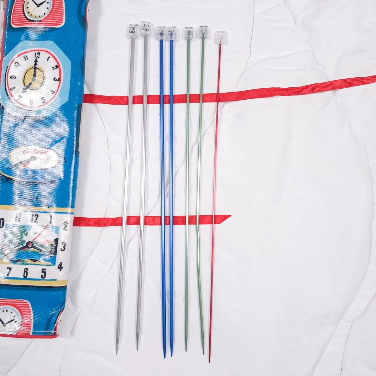 Cath Kidston Blue Clock Knitting Oilcloth Roll - Image 3