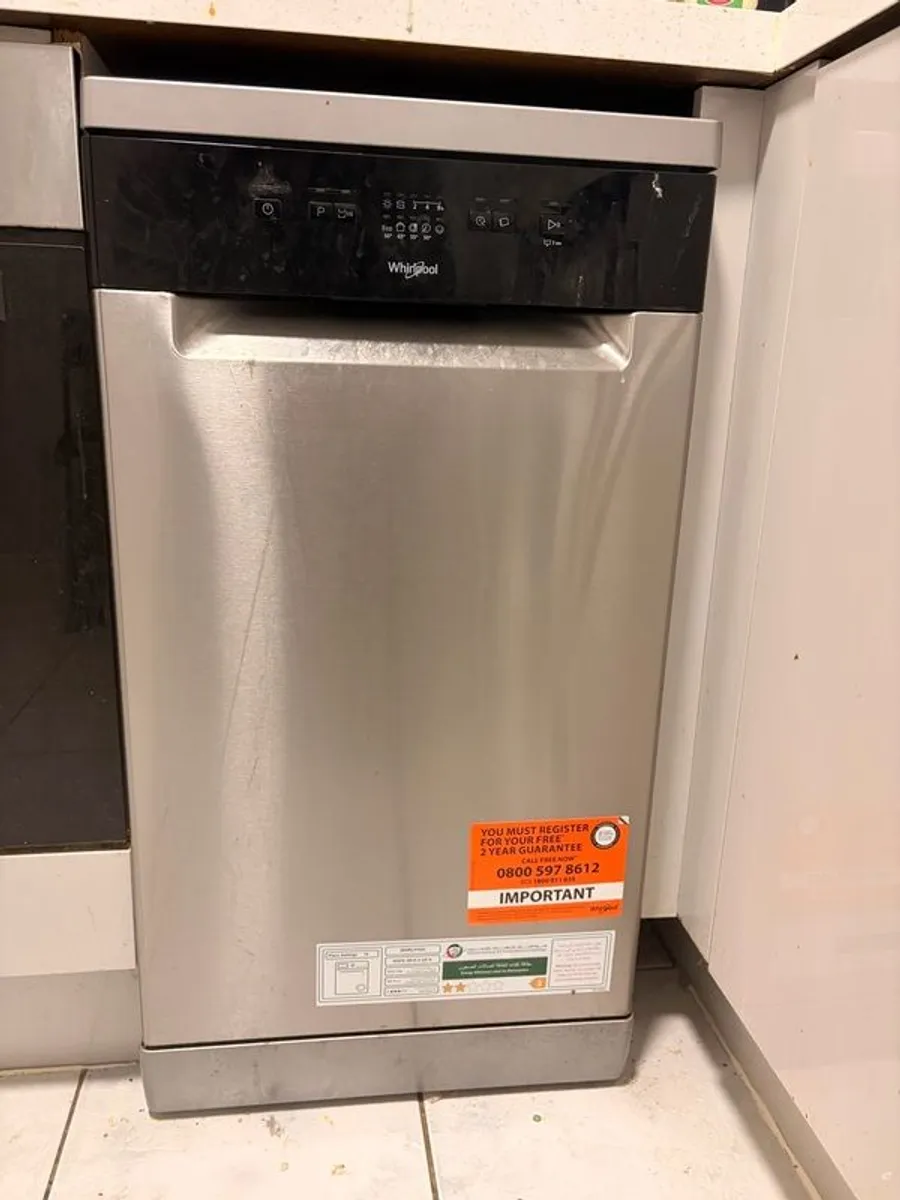 Whirlpool stainless steel slimline dishwasher